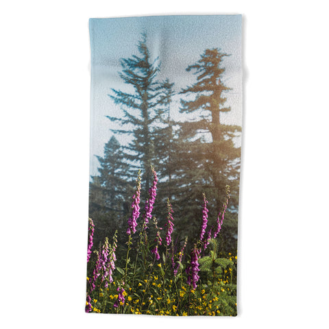 Nature Magick Pink Wildflower Forest Love Beach Towel