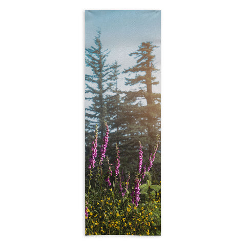 Nature Magick Pink Wildflower Forest Love Yoga Towel