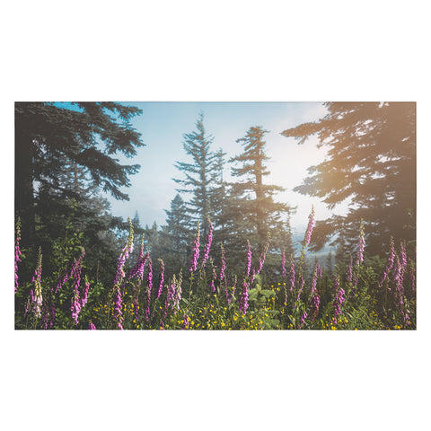 Nature Magick Pink Wildflower Forest Love Tablecloth