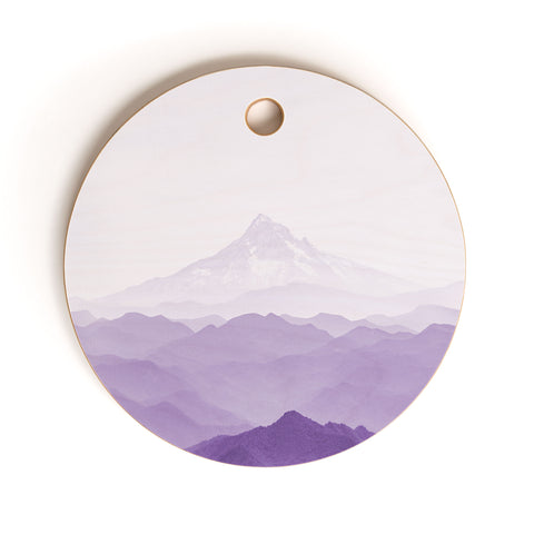 Nature Magick Purple Mountain Wanderlust Cutting Board Round