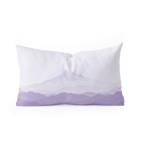 Nature Magick Purple Mountain Wanderlust Oblong Throw Pillow