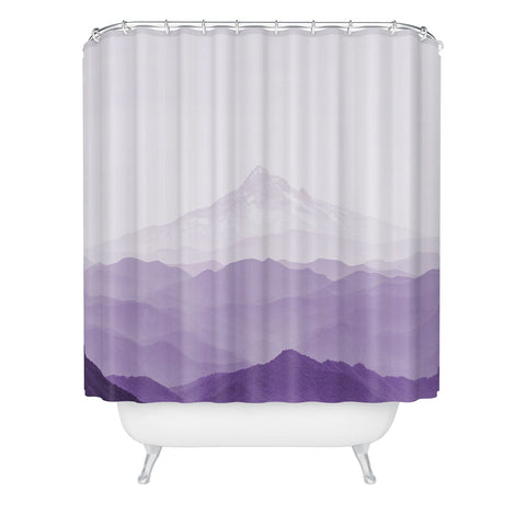 Nature Magick Purple Mountain Wanderlust Shower Curtain