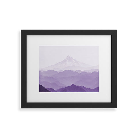 Nature Magick Purple Mountain Wanderlust Framed Art Print