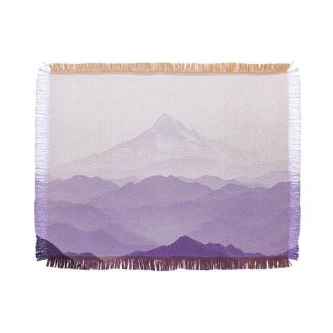 Nature Magick Purple Mountain Wanderlust Throw Blanket