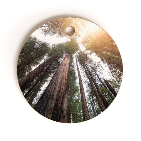 Nature Magick Redwood Forest Sky Cutting Board Round