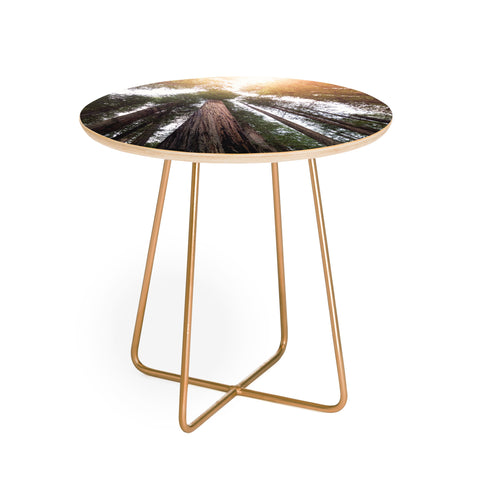 Nature Magick Redwood Forest Sky Round Side Table