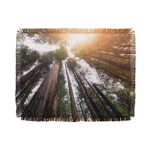 Nature Magick Redwood Forest Sky Throw Blanket