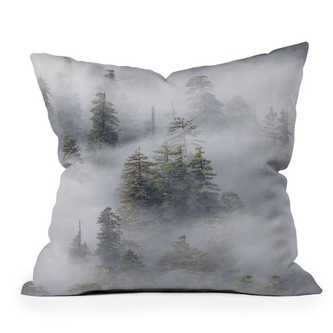 Nature Magick Redwood National Park Mist Throw Pillow
