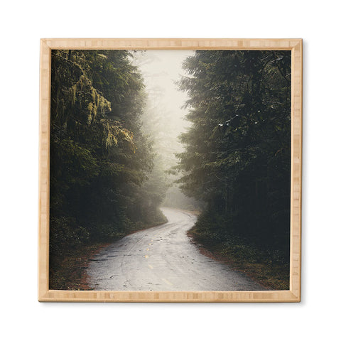 Nature Magick Redwood Road Forest Fog Framed Wall Art