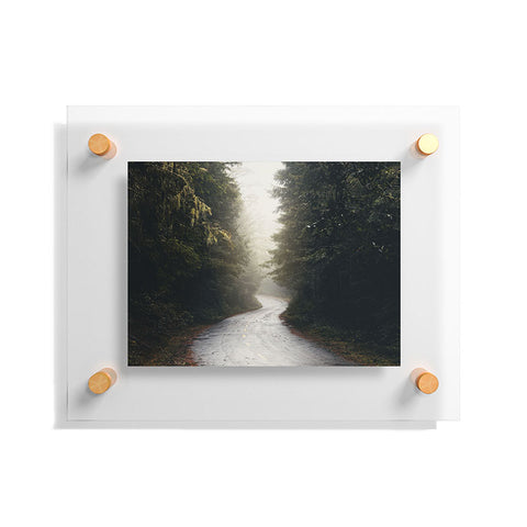 Nature Magick Redwood Road Forest Fog Floating Acrylic Print
