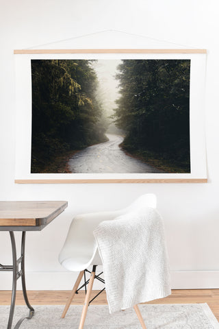 Nature Magick Redwood Road Forest Fog Art Print And Hanger