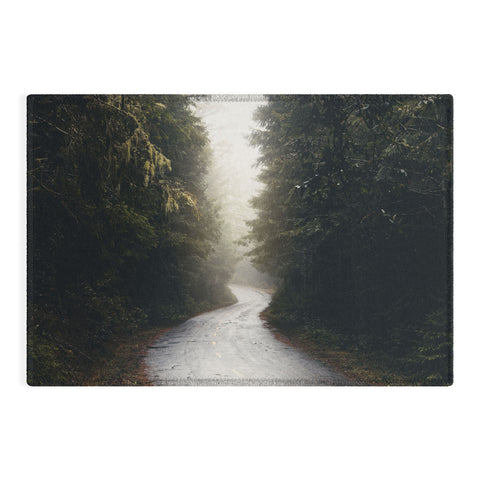 Nature Magick Redwood Road Forest Fog Outdoor Rug