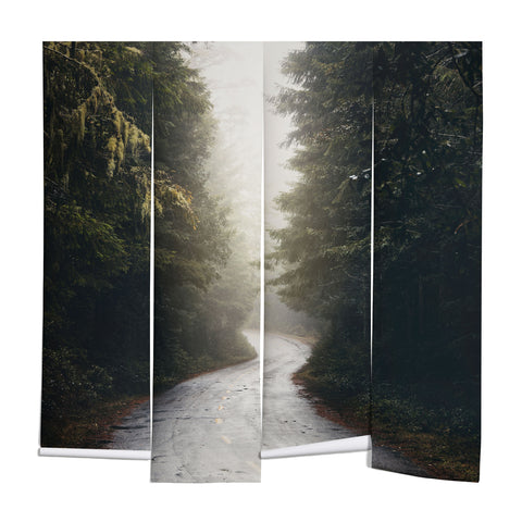 Nature Magick Redwood Road Forest Fog Wall Mural