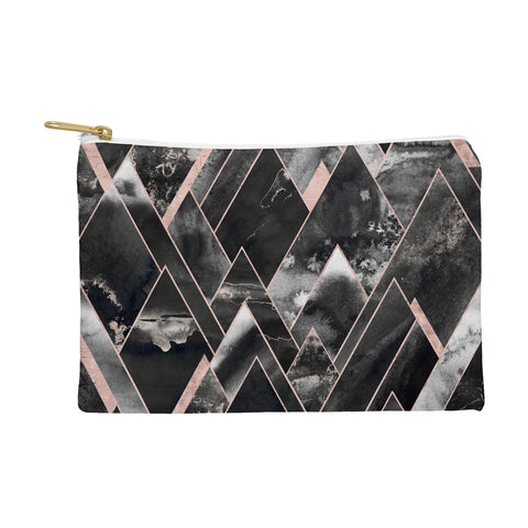 Nature Magick Rose Gold Geometric Watercolor Pouch