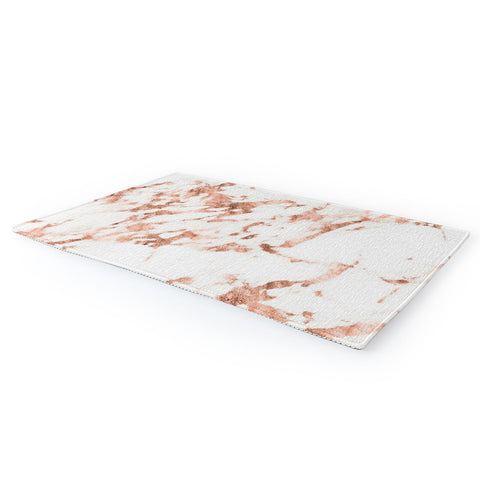 Nature Magick Rose Gold Marble Perfect Pink Area Rug
