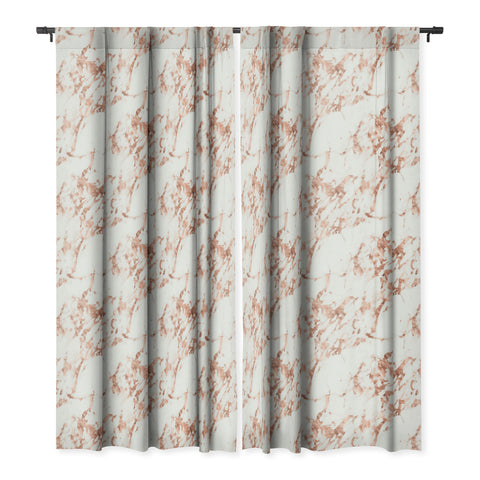 Nature Magick Rose Gold Marble Perfect Pink Blackout Window Curtain