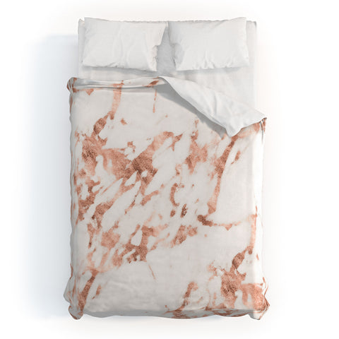 Nature Magick Rose Gold Marble Perfect Pink Duvet Cover