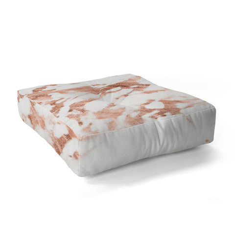 Nature Magick Rose Gold Marble Perfect Pink Floor Pillow Square