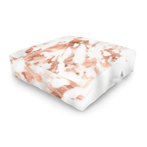 Nature Magick Rose Gold Marble Perfect Pink Outdoor Floor Cushion