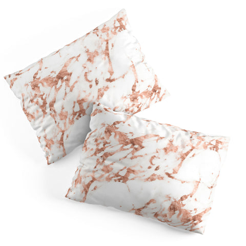 Nature Magick Rose Gold Marble Perfect Pink Pillow Shams