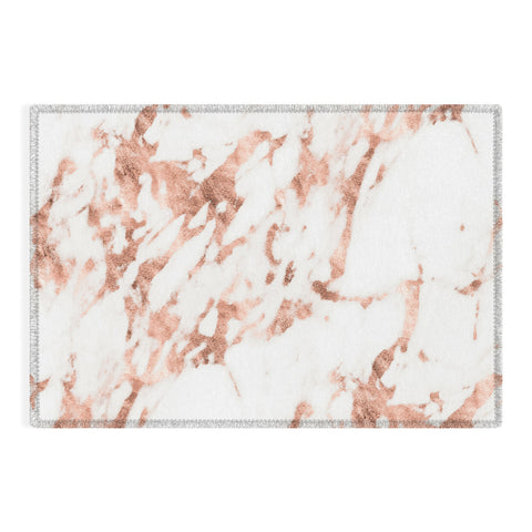 Nature Magick Rose Gold Marble Perfect Pink Outdoor Rug