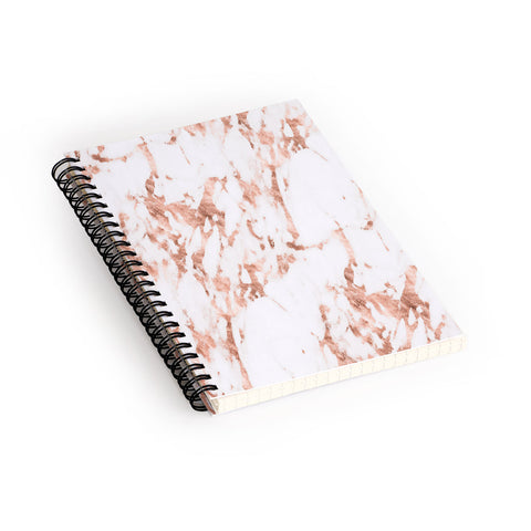 Nature Magick Rose Gold Marble Perfect Pink Spiral Notebook