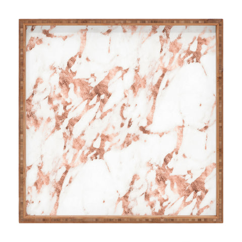 Nature Magick Rose Gold Marble Perfect Pink Square Tray