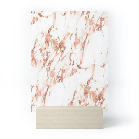 Nature Magick Rose Gold Marble Perfect Pink Mini Art Print