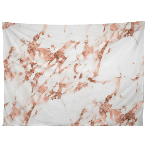 Nature Magick Rose Gold Marble Perfect Pink Tapestry