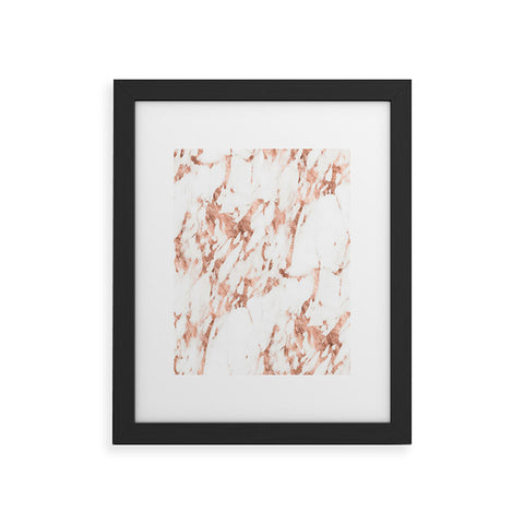 Nature Magick Rose Gold Marble Perfect Pink Framed Art Print
