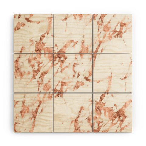 Nature Magick Rose Gold Marble Perfect Pink Wood Wall Mural