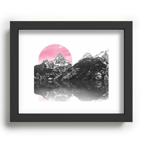 Nature Magick Rose Gold Mountain Sunset Recessed Framing Rectangle