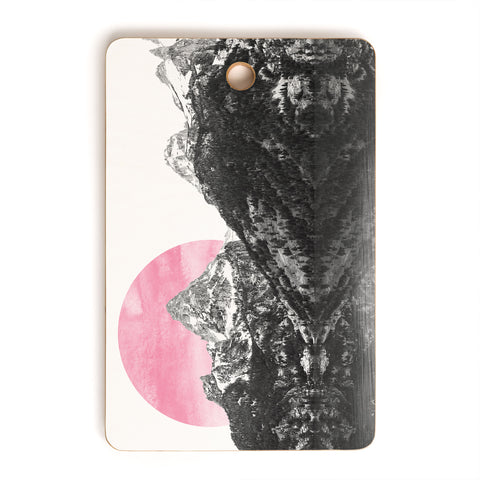 Nature Magick Rose Gold Mountain Sunset Cutting Board Rectangle
