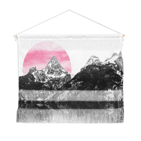 Nature Magick Rose Gold Mountain Sunset Wall Hanging Landscape
