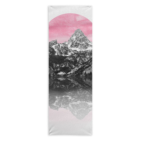 Nature Magick Rose Gold Mountain Sunset Yoga Towel
