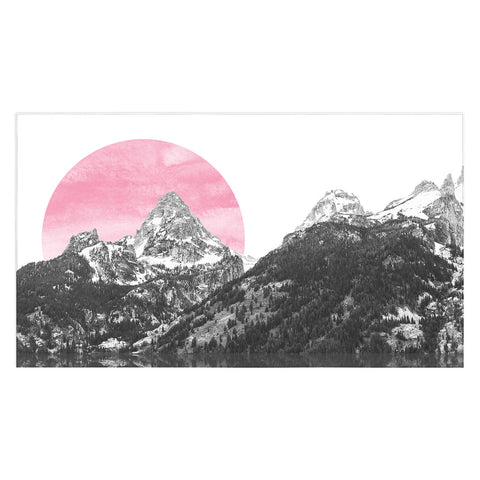 Nature Magick Rose Gold Mountain Sunset Tablecloth