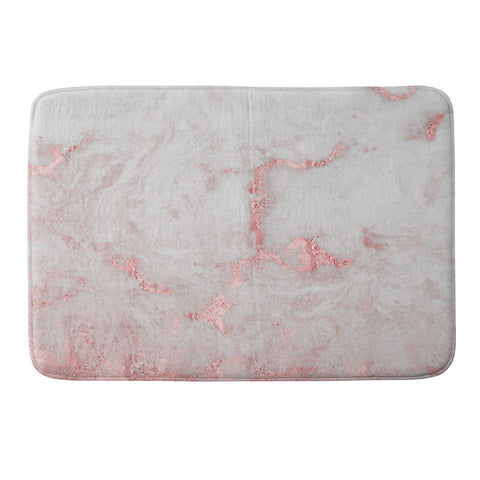 Nature Magick Rose Gold White Marble Memory Foam Bath Mat