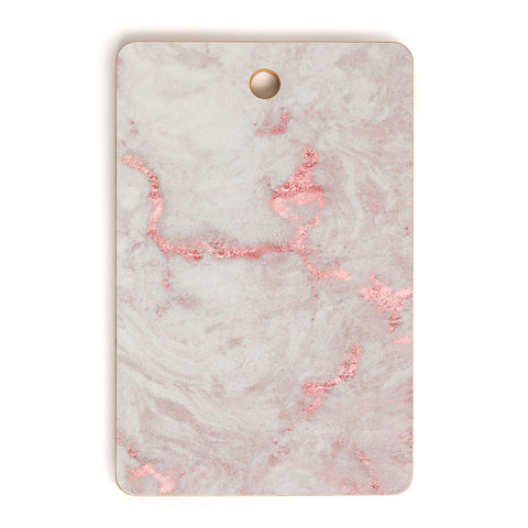 Nature Magick Rose Gold White Marble Cutting Board Rectangle