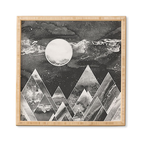 Nature Magick Silver Geometric Mountains Framed Wall Art