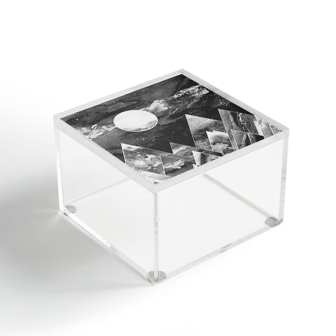 Nature Magick Silver Geometric Mountains Acrylic Box