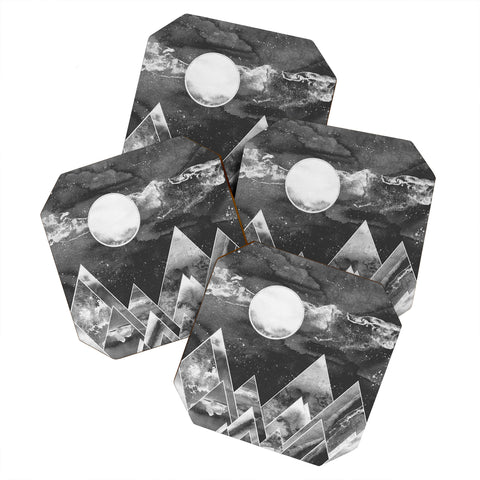 Nature Magick Silver Geometric Mountains Coaster Set