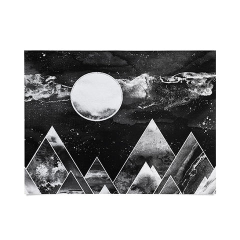 Nature Magick Silver Geometric Mountains Poster