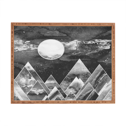 Nature Magick Silver Geometric Mountains Rectangular Tray
