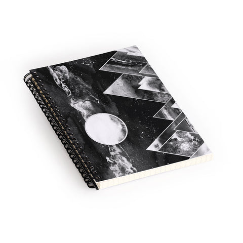 Nature Magick Silver Geometric Mountains Spiral Notebook