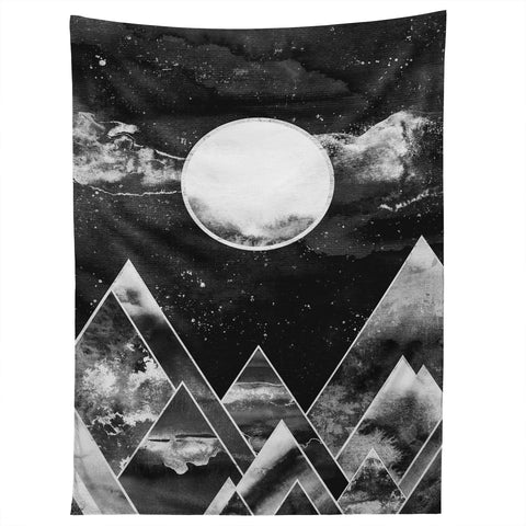 Nature Magick Silver Geometric Mountains Tapestry