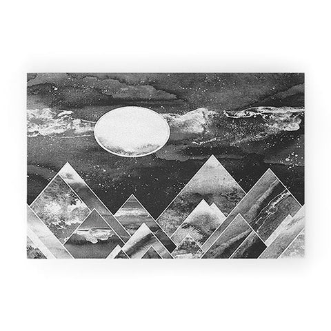 Nature Magick Silver Geometric Mountains Welcome Mat