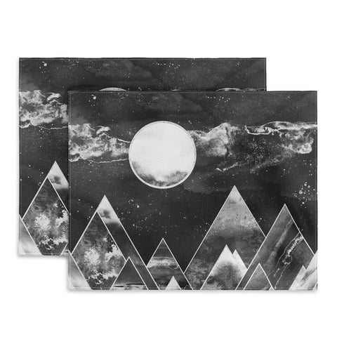 Nature Magick Silver Geometric Mountains Placemat
