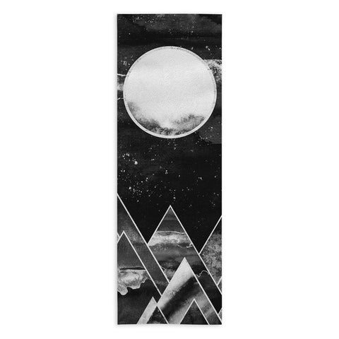 Nature Magick Silver Geometric Mountains Yoga Towel