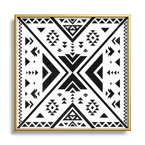 Nature Magick Southwest Tribal Boho Metal Square Framed Art Print