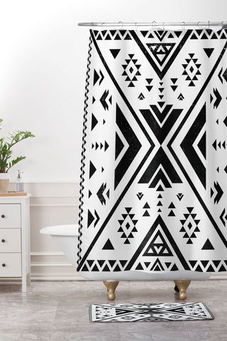 Nature Magick Southwest Tribal Boho Shower Curtain And Mat